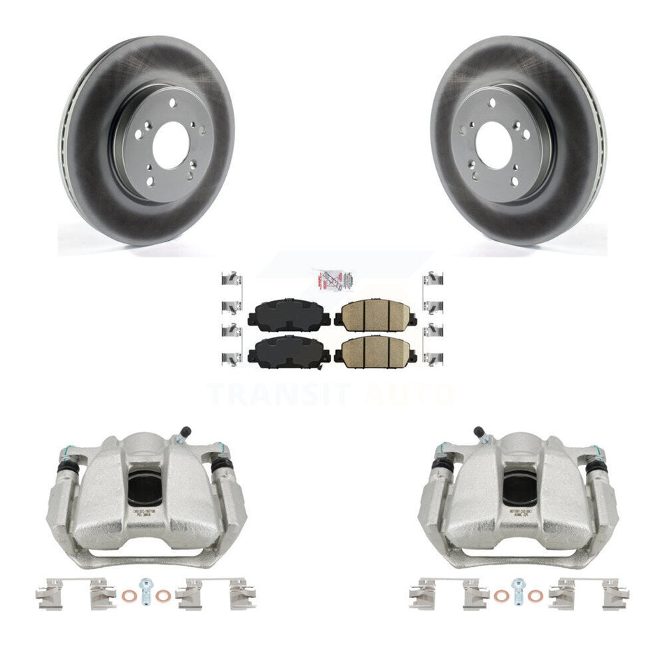 Front Disc Brake Caliper Coated Rotors And Ceramic Pads Kit For Honda HR-V Accord KCG-100155N