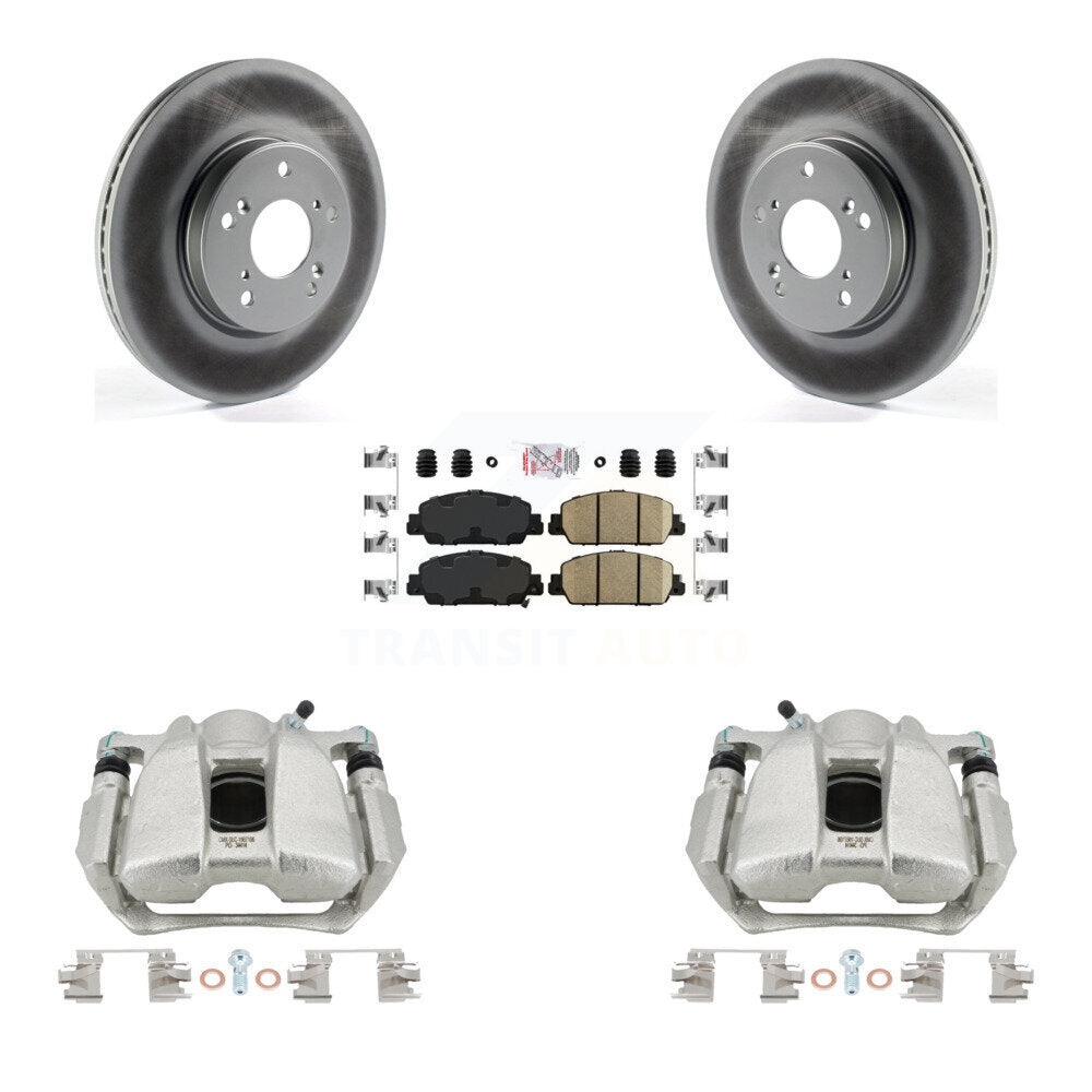Front Disc Brake Caliper Coated Rotors And Ceramic Pads Kit For Honda HR-V Accord KCG-100156N