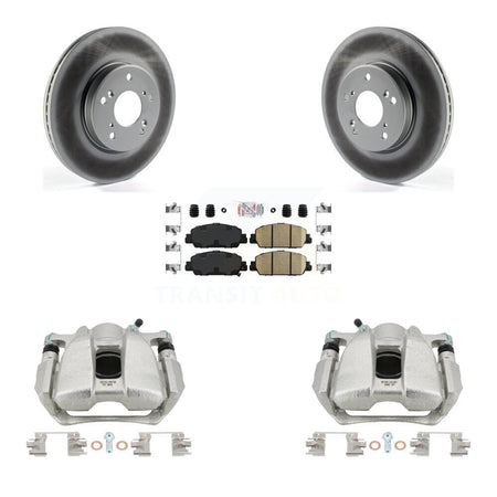 Front Disc Brake Caliper Coated Rotors And Ceramic Pads Kit For Honda HR-V Accord KCG-100156N