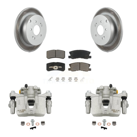 Rear Disc Brake Caliper Coated Rotors And Ceramic Pads Kit For Mitsubishi Endeavor KCG-100158C