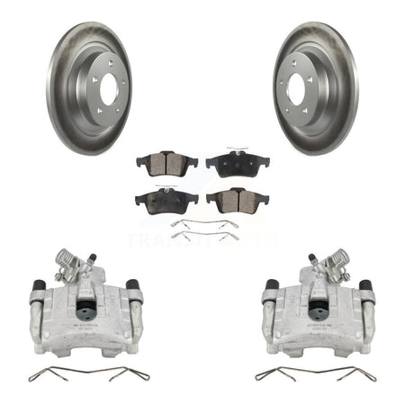 Rear Disc Brake Caliper Coated Rotors And Semi-Metallic Pads Kit For Mazda 5 KCG-100163P by Transit Auto