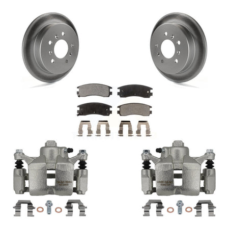 Rear Brake Caliper Coat Rotors Ceramic Pad Kit For Chevrolet Impala Buick LaCrosse Monte KCG-100164T