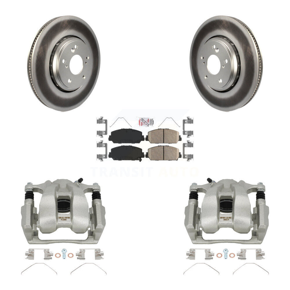 Front Disc Brake Caliper Coated Rotors And Ceramic Pads Kit For Honda Accord KCG-100165N
