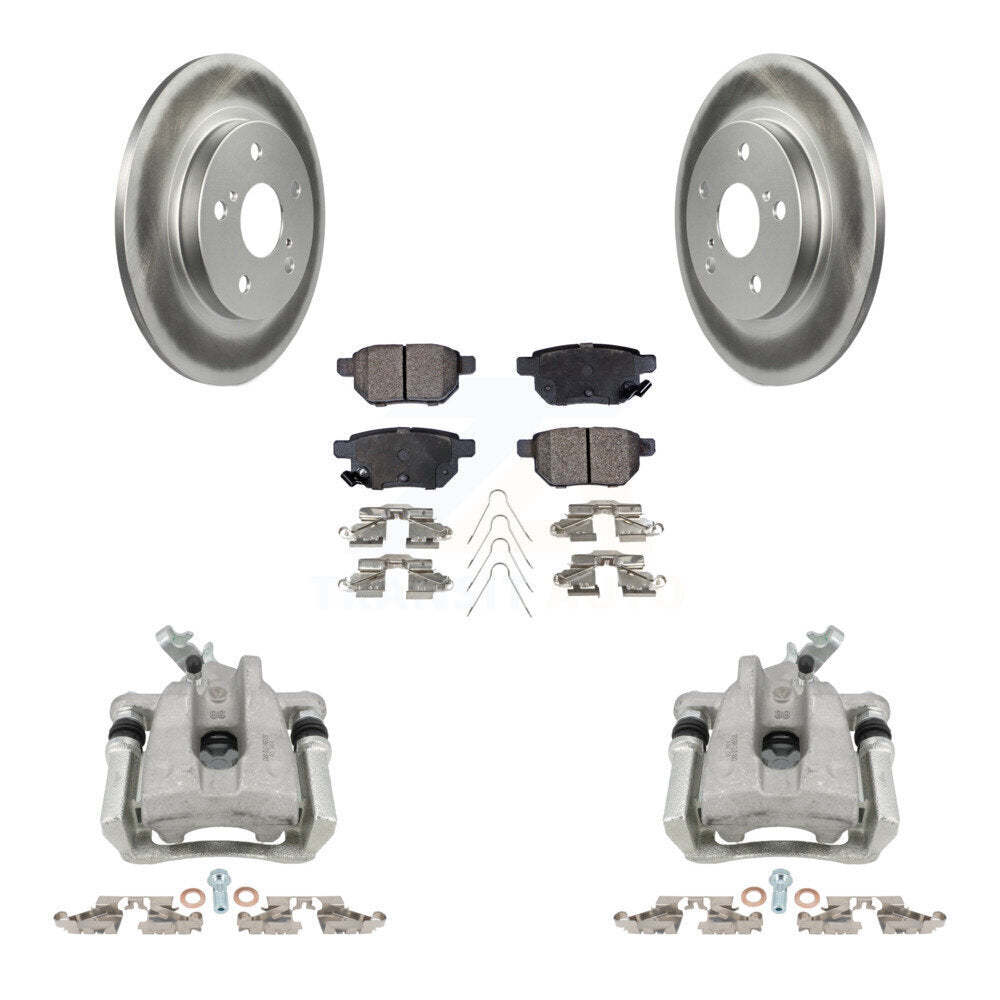 Rear Disc Brake Caliper Coated Rotors And Ceramic Pads Kit For Toyota Matrix KCG-100167T