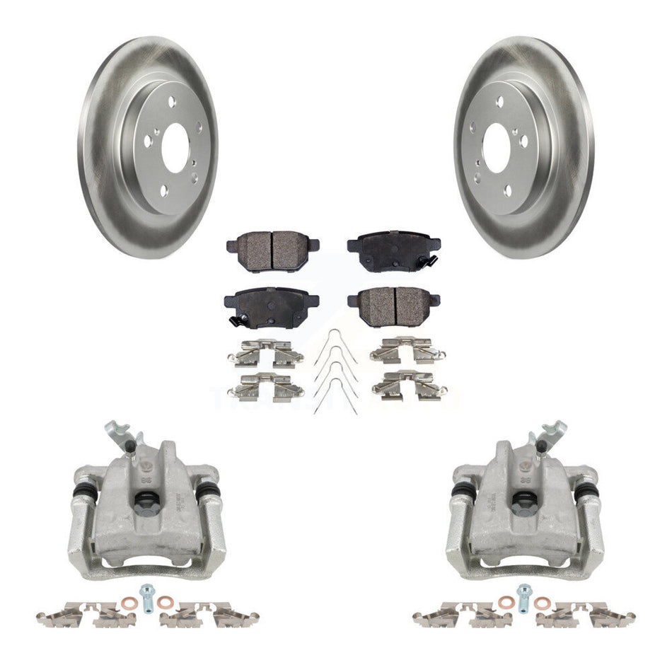 Rear Disc Brake Caliper Coated Rotors And Ceramic Pads Kit For Toyota Matrix KCG-100167T