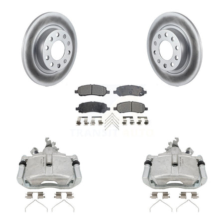 Rear Disc Brake Caliper Coated Rotors And Ceramic Pads Kit For 2013-2016 Dodge Dart KCG-100168T