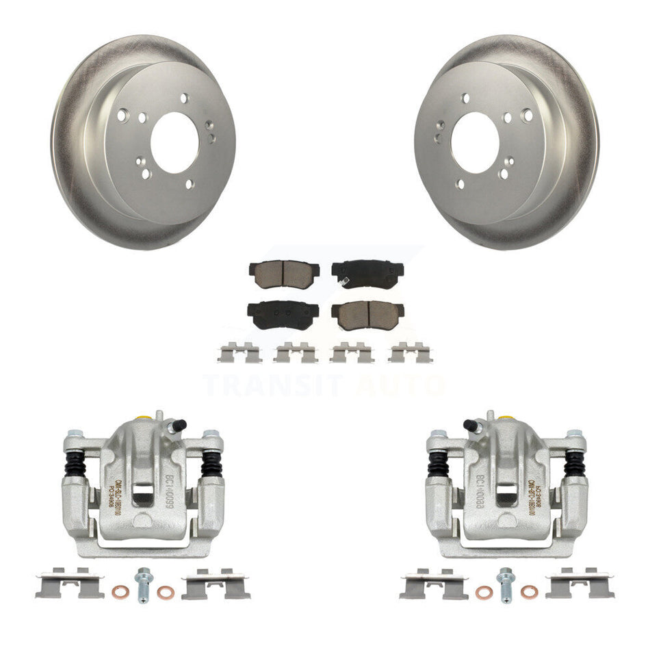 Rear Disc Brake Caliper Coated Rotors And Ceramic Pads Kit For Kia Sportage Hyundai Tucson KCG-100169C