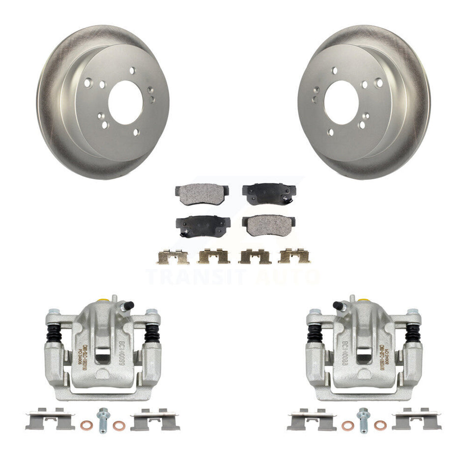 Rear Disc Brake Caliper Coated Rotors And Semi-Metallic Pads Kit For Kia Sportage Hyundai Tucson KCG-100169P