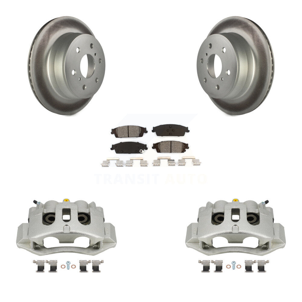 Rear Disc Brake Caliper Coated Rotor And Semi-Metallic Pad Kit For Chevrolet Suburban HD KCG-100170S
