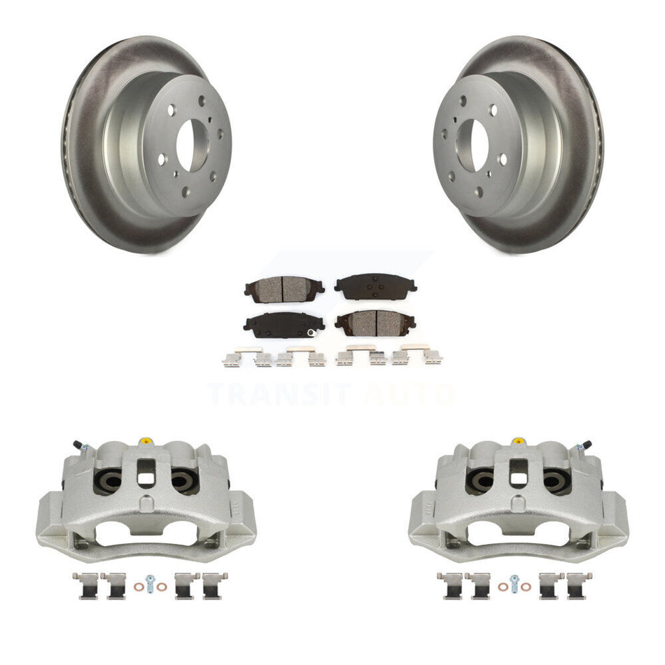 Rear Disc Brake Caliper Coated Rotor And Semi-Metallic Pad Kit For Chevrolet Suburban HD KCG-100170S