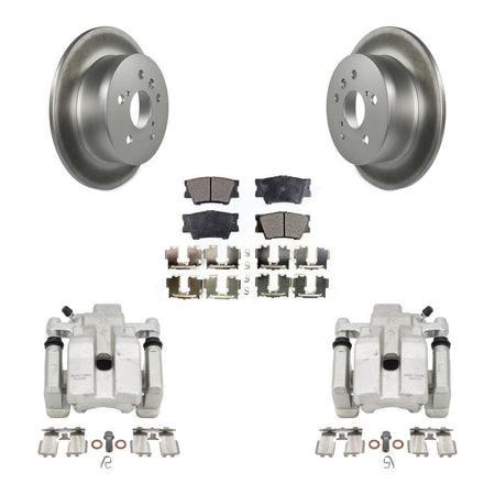 Rear Brake Caliper Coat Rotor Ceramic Pad Kit For Toyota Camry Lexus ES350 Avalon ES300h KCG-100170T