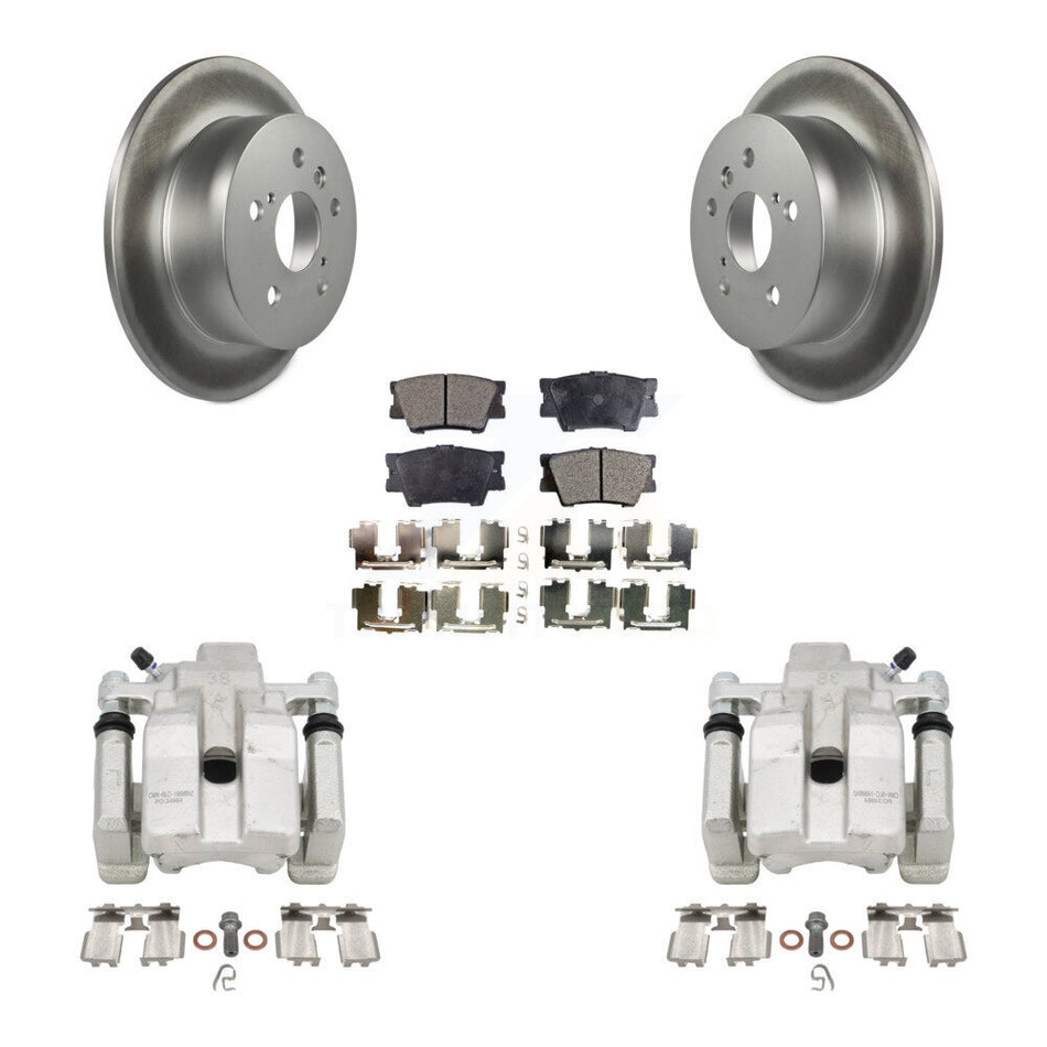 Rear Brake Caliper Coat Rotor Ceramic Pad Kit For Toyota Camry Lexus ES350 Avalon ES300h KCG-100170T
