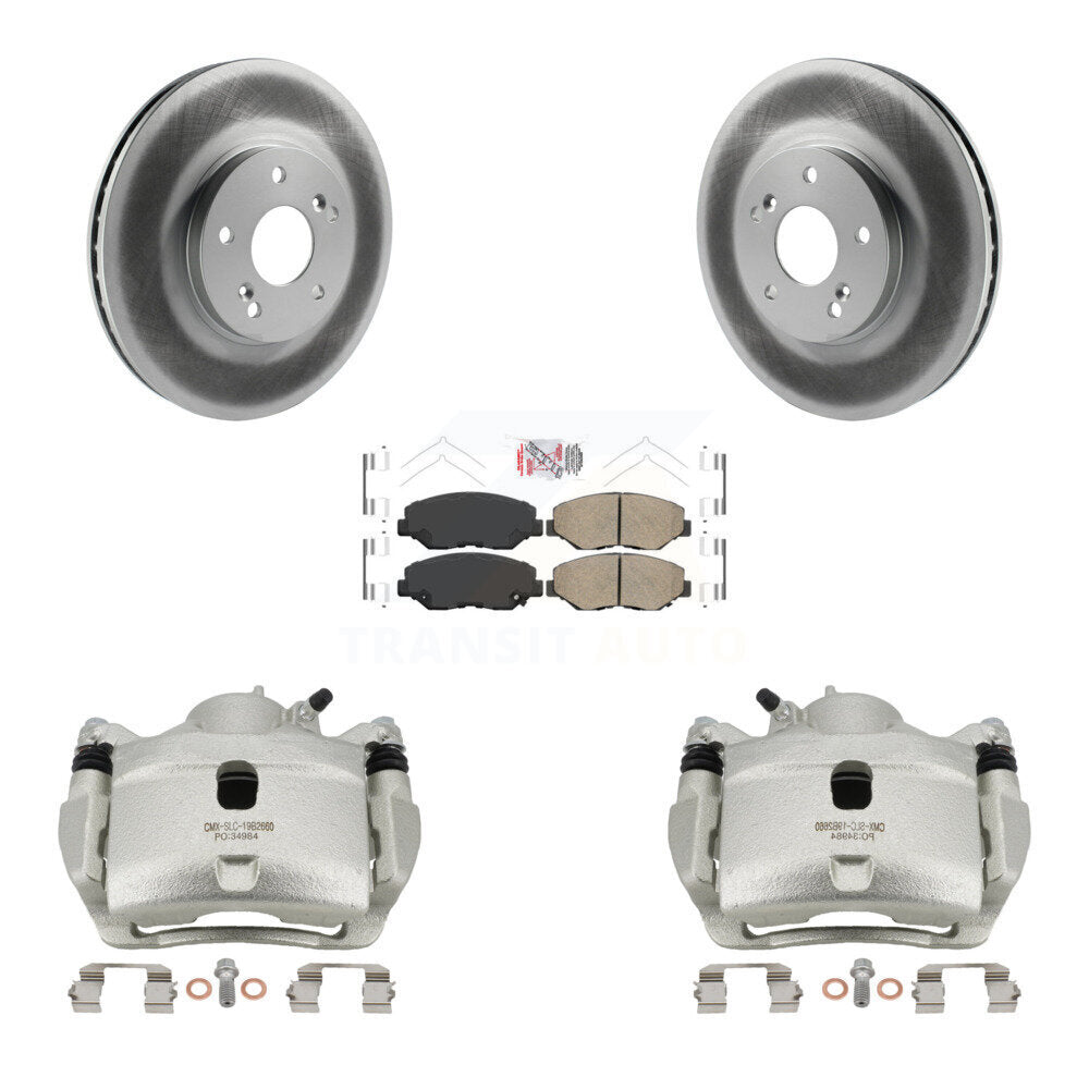 Front Disc Brake Caliper Coated Rotors And Ceramic Pads Kit For Honda Accord KCG-100172N