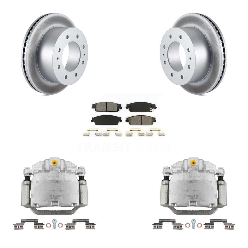 Rear Brake Caliper Coat Rotors Semi-Metallic Pad Kit For Chevrolet Silverado 1500 Hybrid KCG-100173S