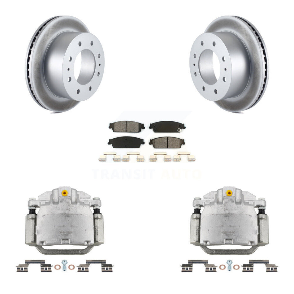 Rear Brake Caliper Coat Rotors Semi-Metallic Pad Kit For Chevrolet Silverado 1500 Hybrid KCG-100173S