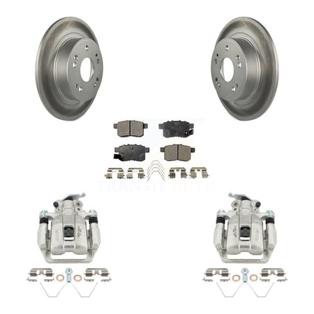 Rear Disc Brake Caliper Coated Rotors And Ceramic Pads Kit For Honda Accord Acura TSX KCG-100175T