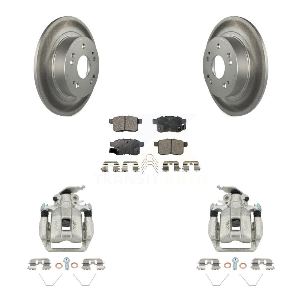 Rear Disc Brake Caliper Coated Rotors And Ceramic Pads Kit For Honda Accord KCG-100176T