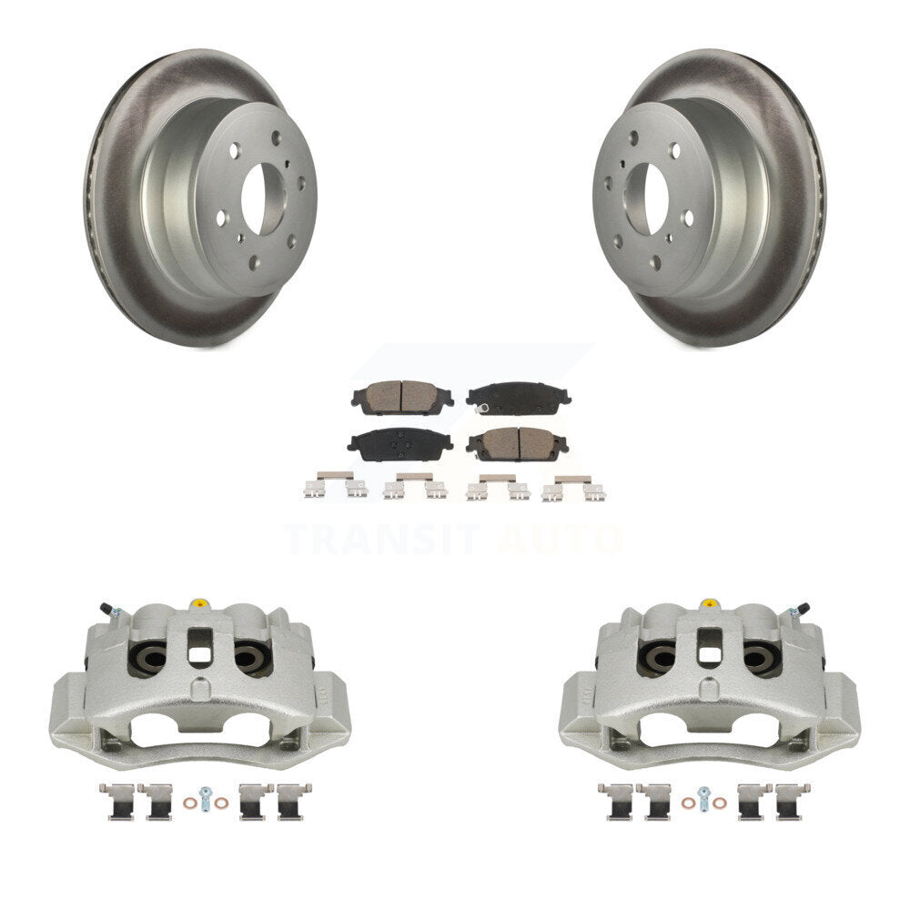 Rear Disc Brake Caliper Coated Rotors And Ceramic Pads Kit For Chevrolet Suburban HD KCG-100177C