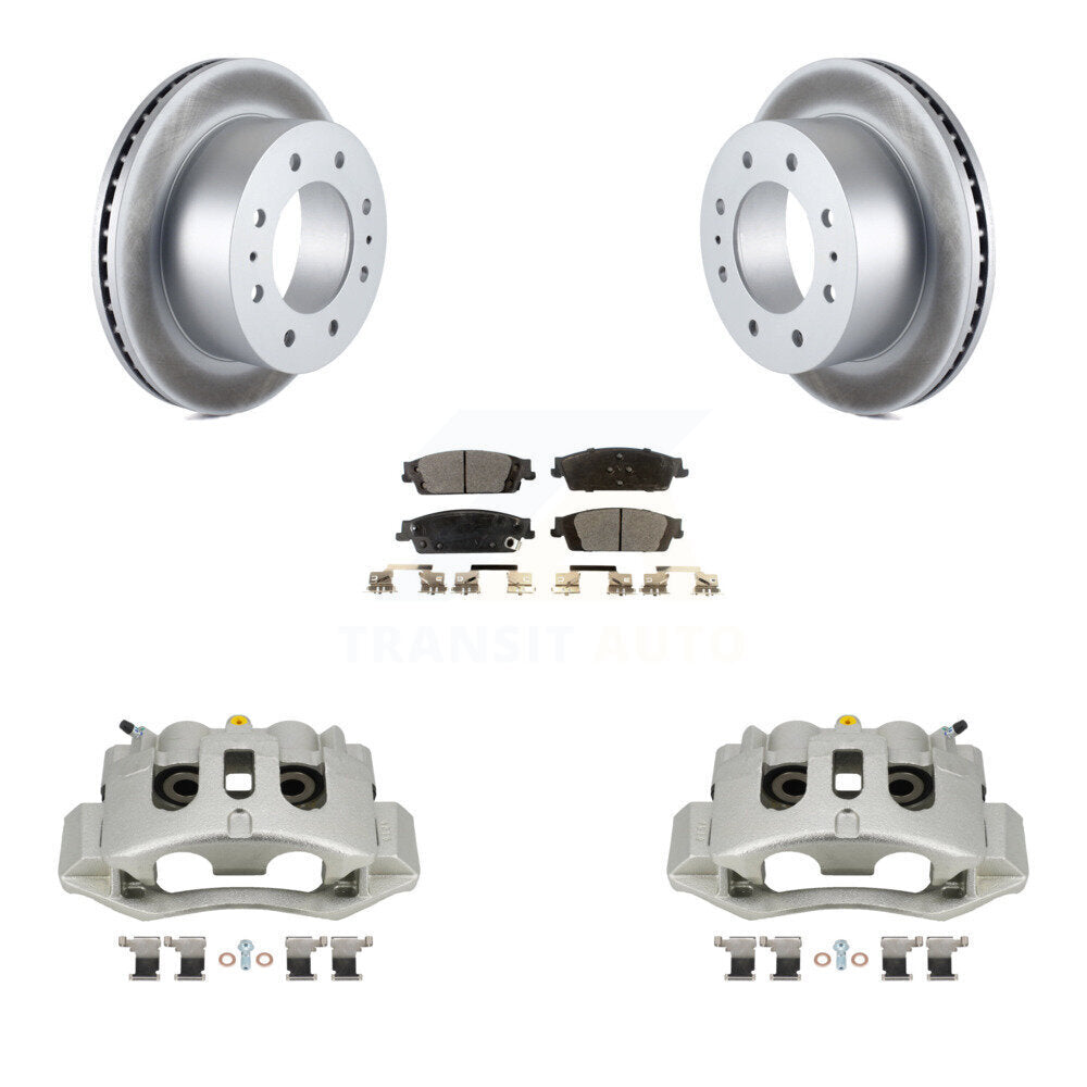 Rear Brake Caliper Coat Rotors Semi-Metallic Pad Kit For 2017-2019 Chevrolet Suburban HD KCG-100179P