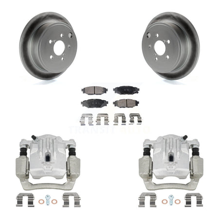 Rear Disc Brake Caliper Coated Rotors And Ceramic Pads Kit For Subaru Outback Legacy KCG-100189T