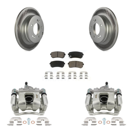 Rear Disc Brake Caliper Coated Rotors And Ceramic Pads Kit For Hyundai Tucson KCG-100191C