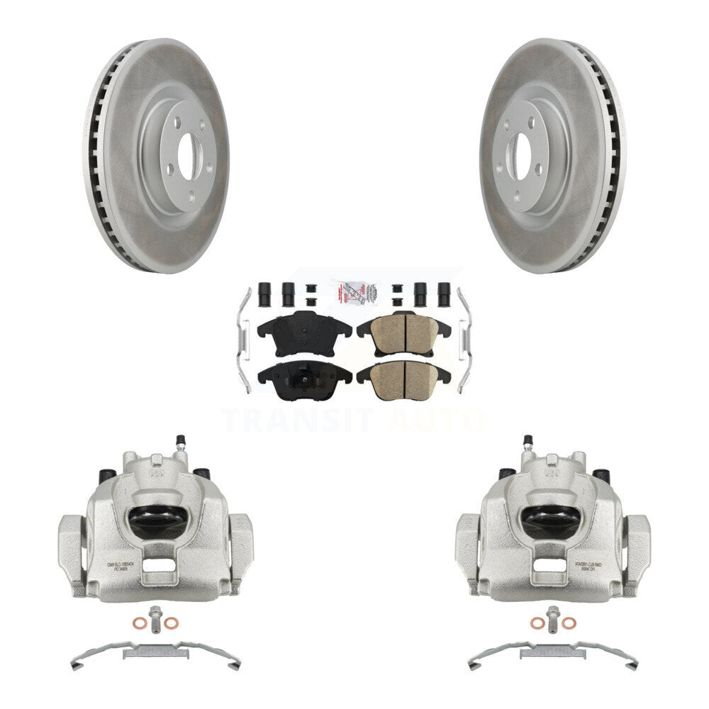 Front Brake Caliper Coat Rotors & Ceramic Pad Kit For 19-20 Ford Police Responder Hybrid KCG-100196N