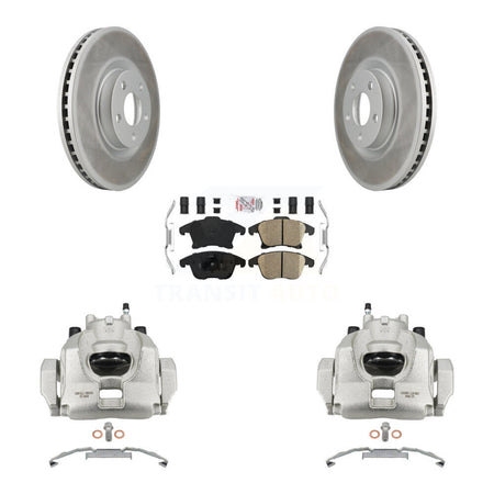 Front Brake Caliper Coat Rotors & Ceramic Pad Kit For 19-20 Ford Police Responder Hybrid KCG-100196N