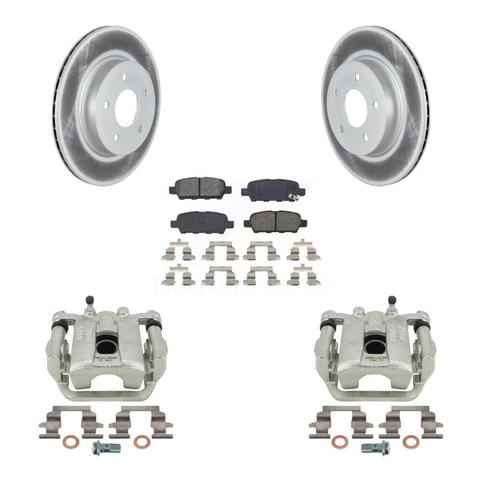 Rear Disc Brake Caliper Coated Rotors And Semi-Metallic Pads Kit For Nissan Rogue Sport LEAF KCG-100196S