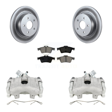 Rear Disc Brake Caliper Coated Rotors And Semi-Metallic Pads Kit For Ford Escape C-Max KCG-100197S