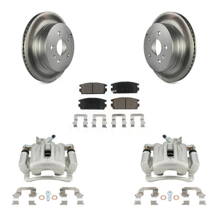 Rear Disc Brake Caliper Coat Rotor And Ceramic Pad Kit For Chevrolet Equinox GMC Terrain KCG-100198C