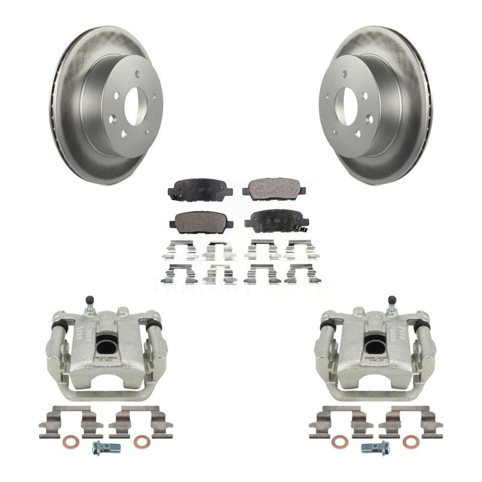 Rear Disc Brake Caliper Coated Rotors And Ceramic Pads Kit For Nissan Rogue Sport LEAF KCG-100198T