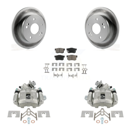 Rear Disc Brake Caliper Coated Rotors And Ceramic Pads Kit For Honda Civic Acura RSX KCG-100199C