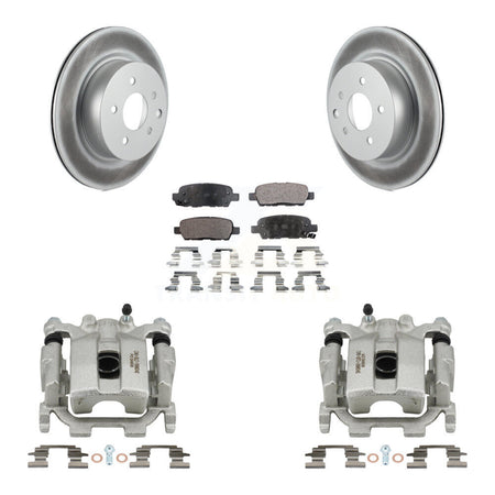 Rear Disc Brake Caliper Coated Rotors And Ceramic Pads Kit For Nissan Maxima KCG-100199T