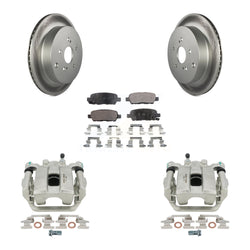 Rear Disc Brake Caliper Coated Rotors And Ceramic Pads Kit For 2009-2013 Suzuki Grand Vitara KCG-100201T