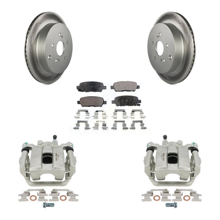 Rear Disc Brake Caliper Coated Rotors And Ceramic Pads Kit For 2009-2013 Suzuki Grand Vitara KCG-100201T by Transit Auto