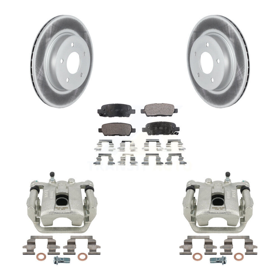 Rear Disc Brake Caliper Coated Rotors And Semi-Metallic Pads Kit For Nissan Rogue Sport LEAF KCG-100202P