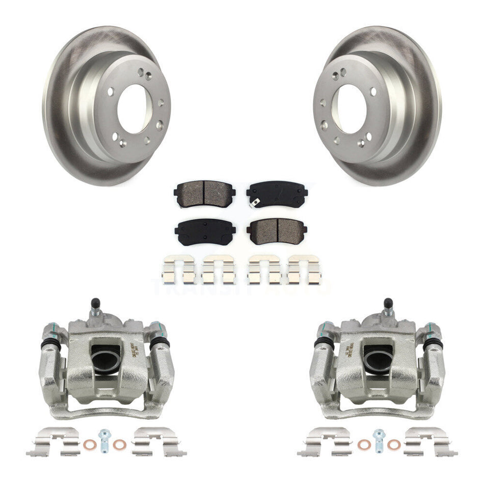 Rear Brake Caliper Coat Rotors Semi-Metallic Pad Kit For 2016 Kia Sportage From 12 10 15 KCG-100202S