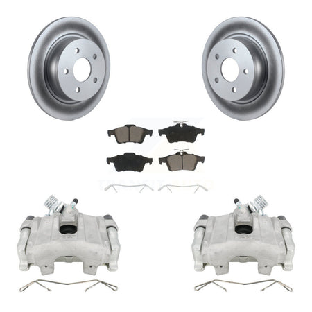 Rear Disc Brake Caliper Coated Rotors And Ceramic Pads Kit For Ford Escape C-Max KCG-100205C