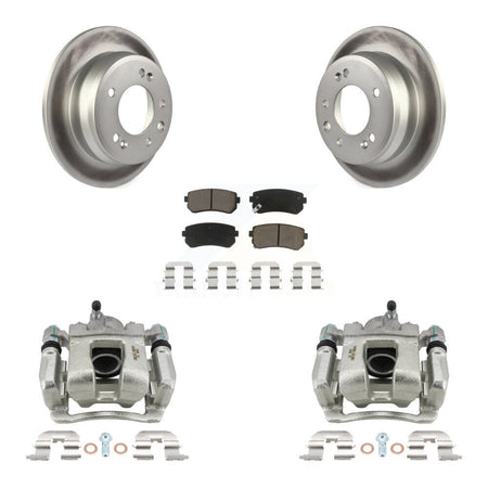 Rear Brake Caliper Coat Rotors & Ceramic Pad Kit For 2016 Kia Sportage FWD From 12 10 15 KCG-100210C