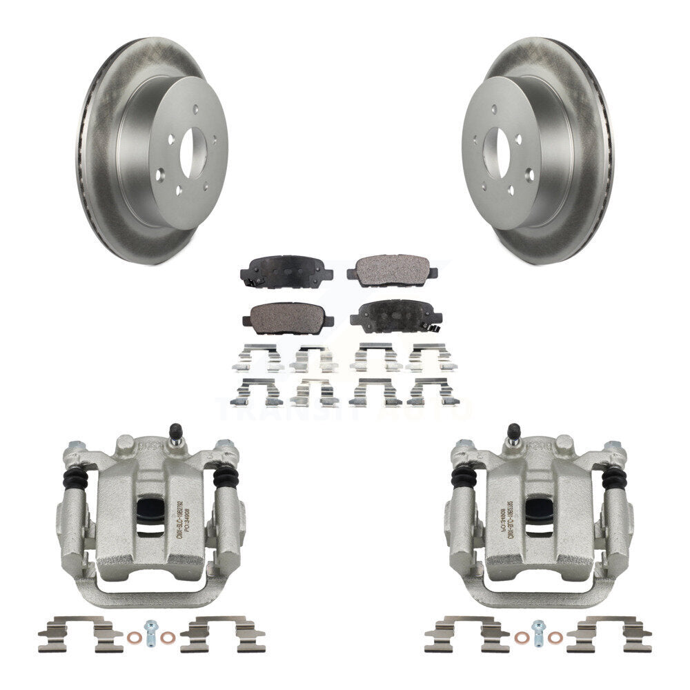 Rear Disc Brake Caliper Coated Rotors And Ceramic Pads Kit For Nissan Murano Quest KCG-100211T