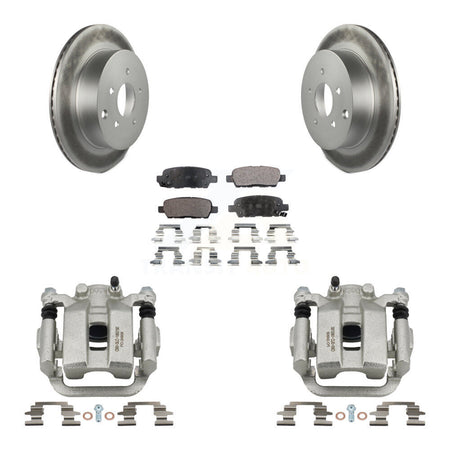 Rear Disc Brake Caliper Coated Rotors And Ceramic Pads Kit For Nissan Murano Quest KCG-100211T
