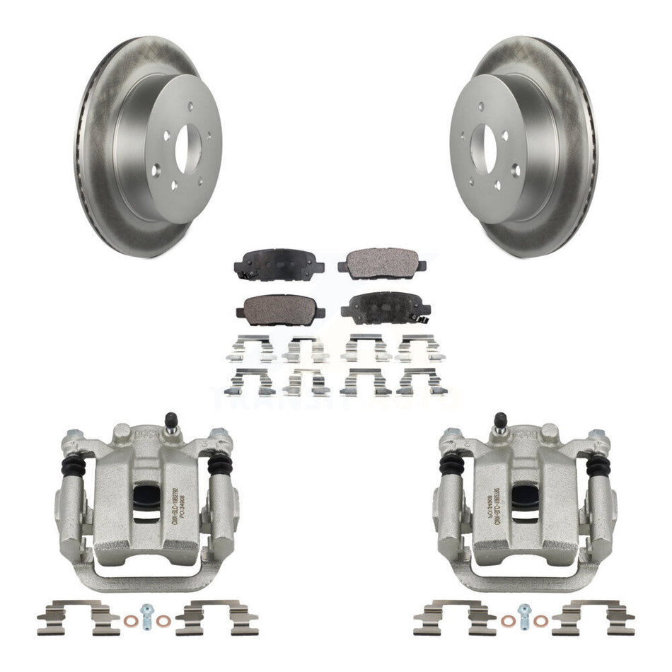 Rear Disc Brake Caliper Coated Rotors And Ceramic Pads Kit For Nissan Murano Quest KCG-100211T