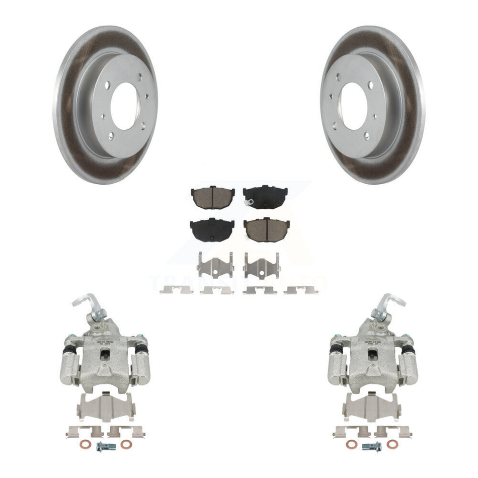 Rear Disc Brake Caliper Coated Rotors And Ceramic Pads Kit For Hyundai Elantra rear brakes KCG-100214C