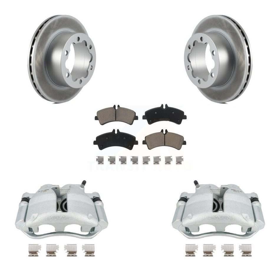 Rear Disc Brake Caliper Coated Rotors And Ceramic Pads Kit For Sprinter 3500 Mercedes-Benz Dodge Freightliner KCG-100216C
