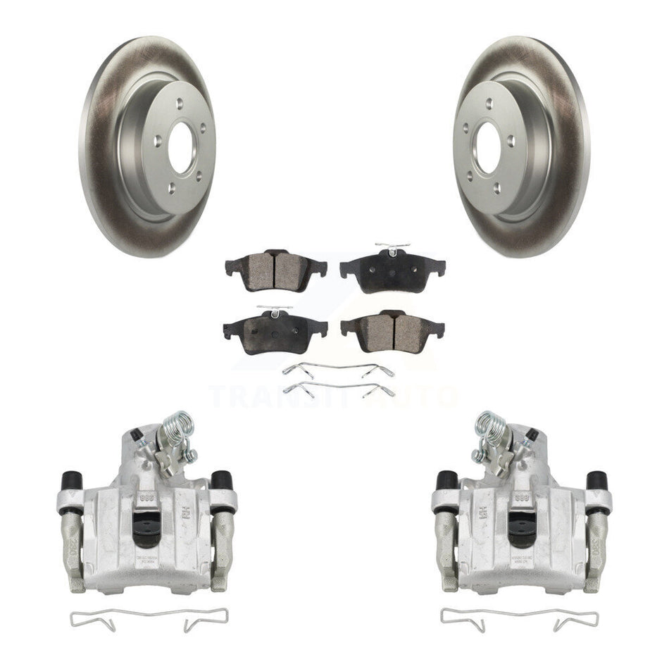 Rear Disc Brake Caliper Coated Rotors And Ceramic Pads Kit For Volvo S40 C30 V50 C70 KCG-100217T