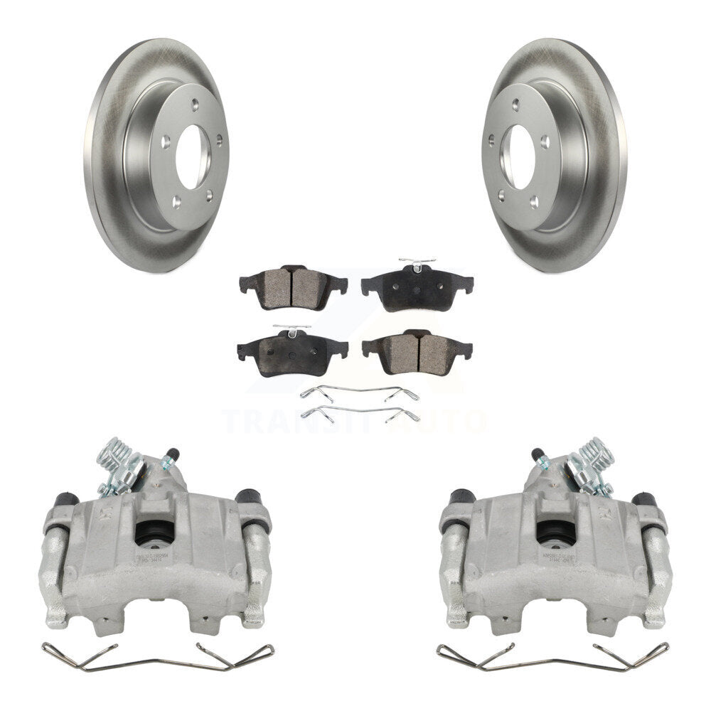 Rear Disc Brake Caliper Coated Rotors And Ceramic Pads Kit For Mazda 3 Sport KCG-100218T