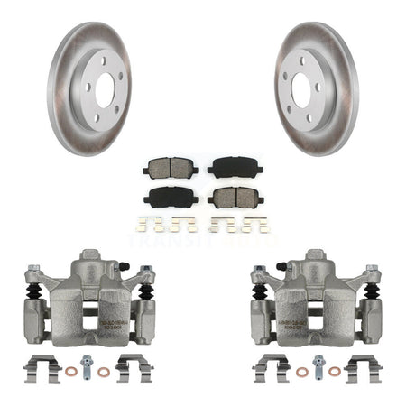 Rear Disc Brake Caliper Coated Rotors And Semi-Metallic Pads Kit For Chevrolet Impala KCG-100219S