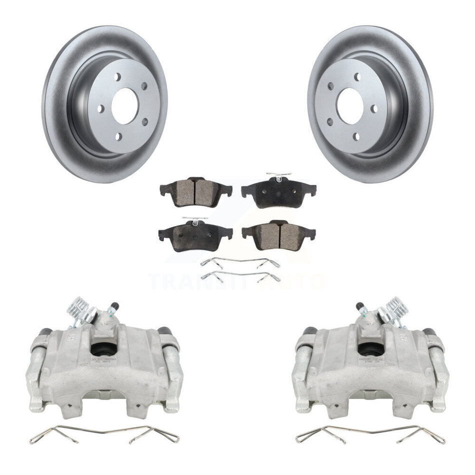 Rear Disc Brake Caliper Coated Rotors And Ceramic Pads Kit For Ford Escape C-Max KCG-100220T