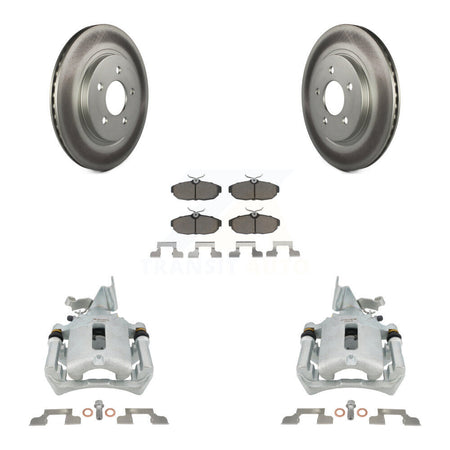Rear Disc Brake Caliper Coated Rotors And Ceramic Pads Kit For Ford Mustang KCG-100221C