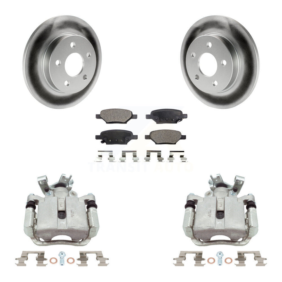 Rear Brake Caliper Coat Rotors Ceramic Pad Kit For Chevrolet Malibu Pontiac Cobalt G5 G6 KCG-100223T